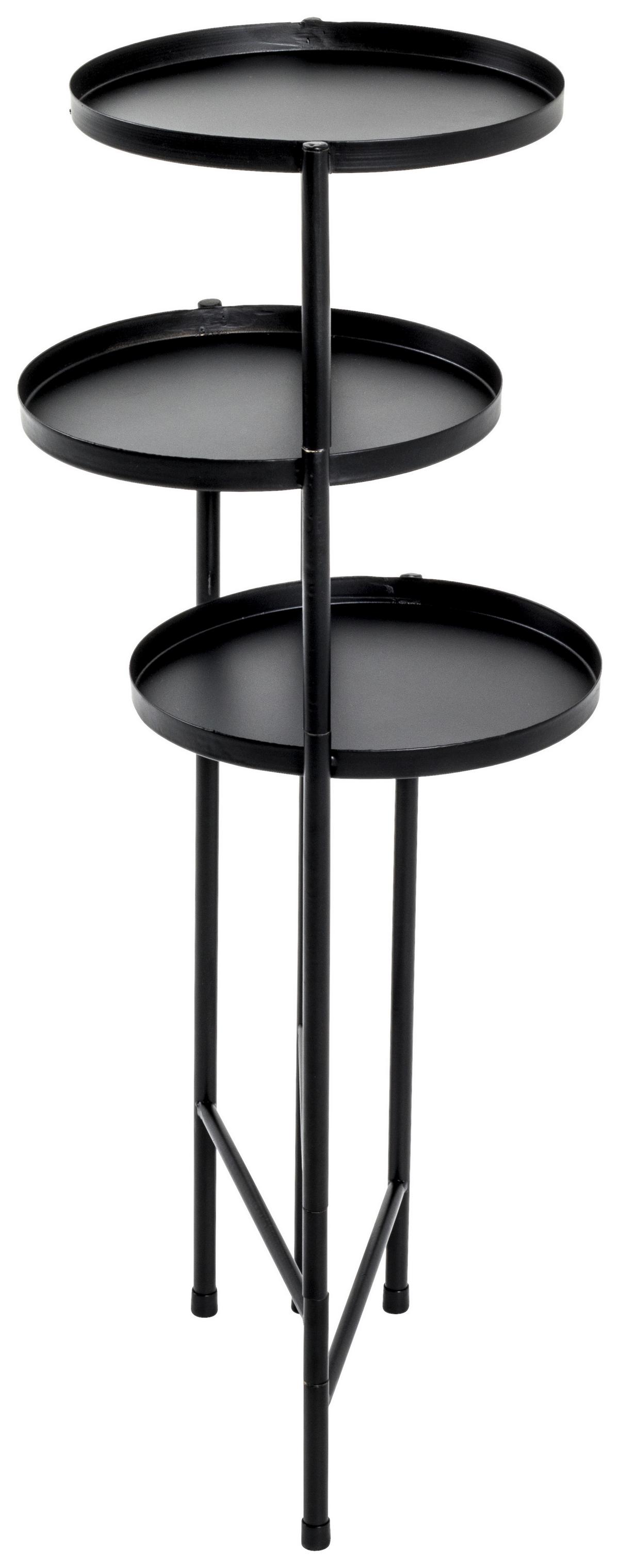 Suport înalt flori TOP 22564 - negru, Modern, metal (45/77/45cm) - Modern Living
