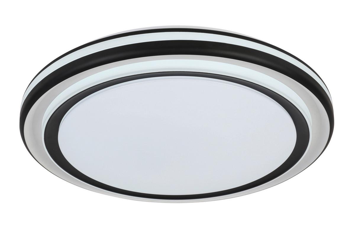 Led Mennyezeti Lámpa Huny - fekete/fehér, Modern, műanyag/fém (65/9cm) - Mömax