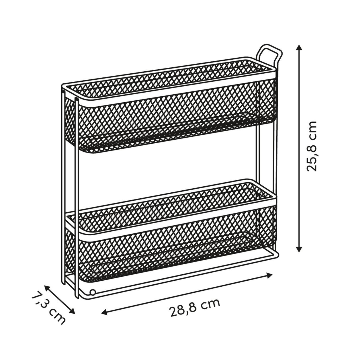 Etajeră condimente Spice - bej, Basics, metal (28,8/7,3/25,8cm)