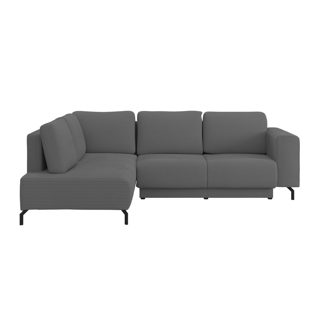 Kutna Garnitura Veni - tamno siva/crna, Moderno, tekstil (210/272cm) - Modern Living