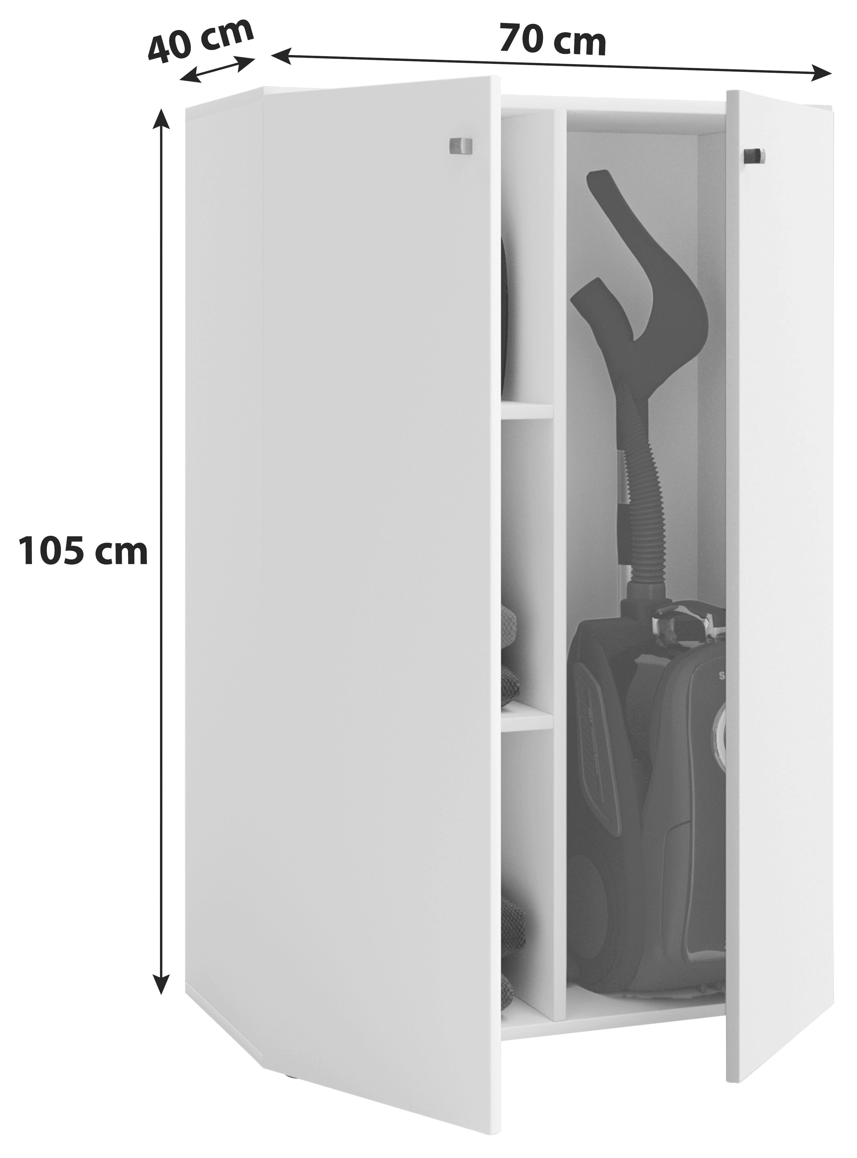 Komoda Lona Mini, Hrast - srebrne barve/hrast sonoma, Basics, umetna masa/leseni material (70/105/39cm) - MID.YOU
