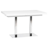 STÓŁ DO JADALNI QUADRATO - kolor stalowy/biały, Konventionell, materiał drewnopochodny/metal (120/80/74cm) - MID.YOU
