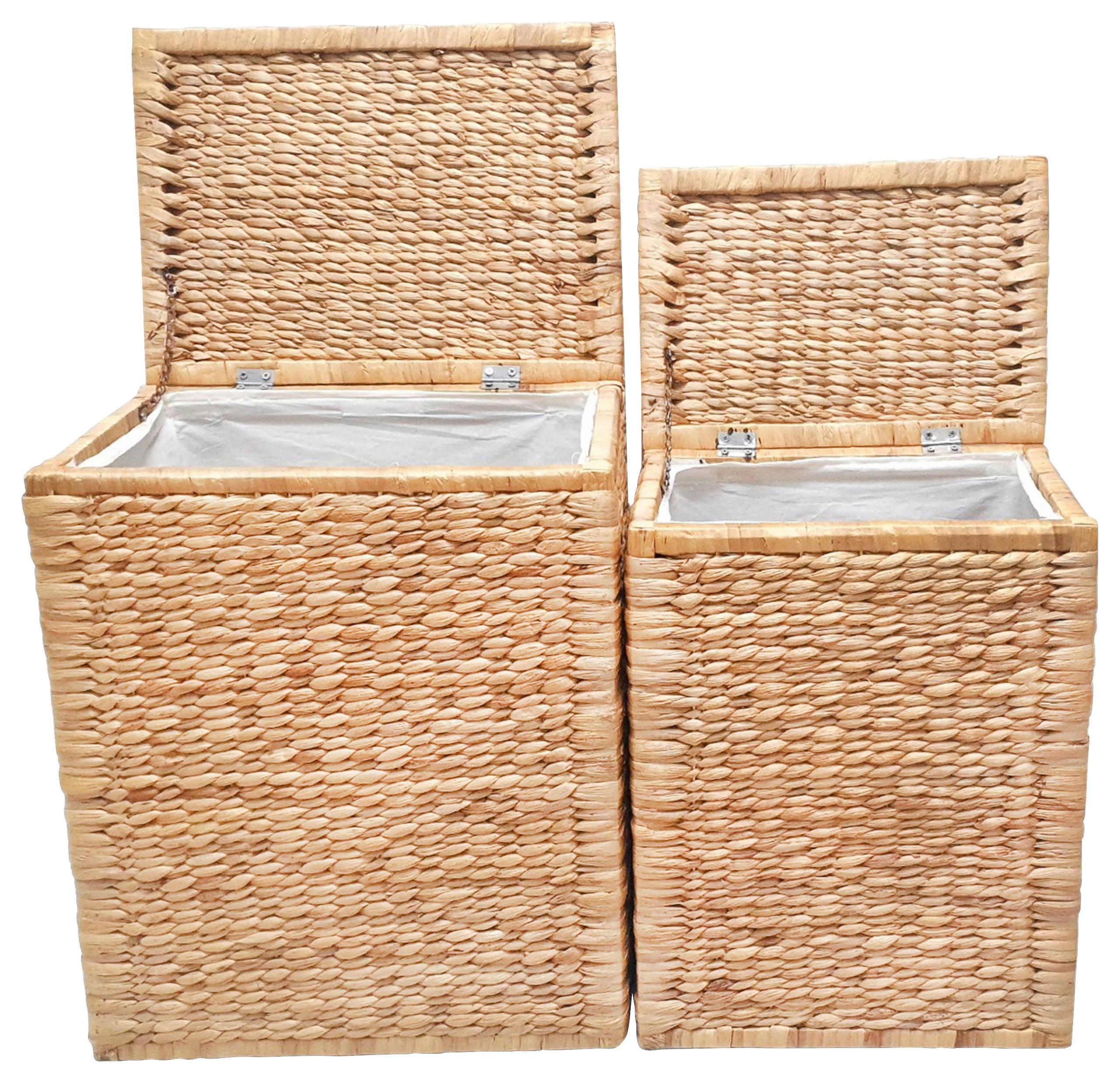 Wäschetonne Max in Naturfarben -  S - Naturfarben, ROMANTIK / LANDHAUS, Naturmaterialien/Textil (38/52/27cm) - Zandiara