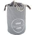 Wäschetonne Urban in Grau/Weiß - Weiß/Grau, LIFESTYLE, Textil (34/53cm) - MÖMAX modern living
