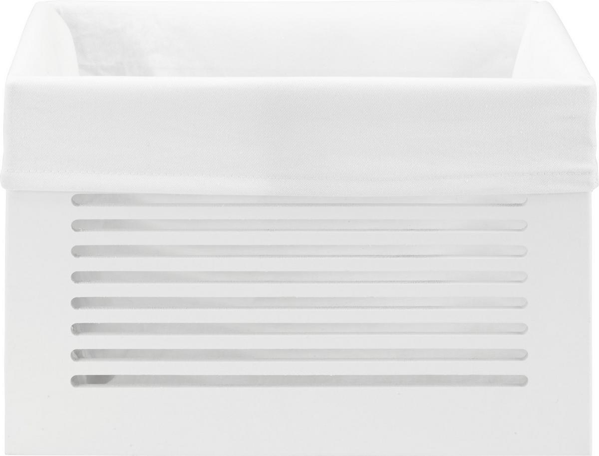 KOSZ DO REGAŁU HSQ12-3RECT 'L' - biały, Design, drewno (36/25/23cm) - Landscape