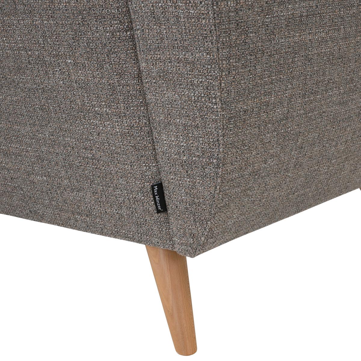 2-SITZER-SOFA JERRY - Naturfarben/Grau, Design, Holz/Textil (136/85/82cm) - Max Winzer