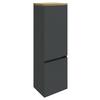 Midischrank in Grau 'Pienza' - Eichefarben/Silberfarben, Basics, Holzwerkstoff/Kunststoff (40/130/35cm) - Held