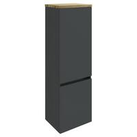 Midischrank in Grau 'Pienza' - Eichefarben/Silberfarben, Basics, Holzwerkstoff/Kunststoff (40/130/35cm) - Held