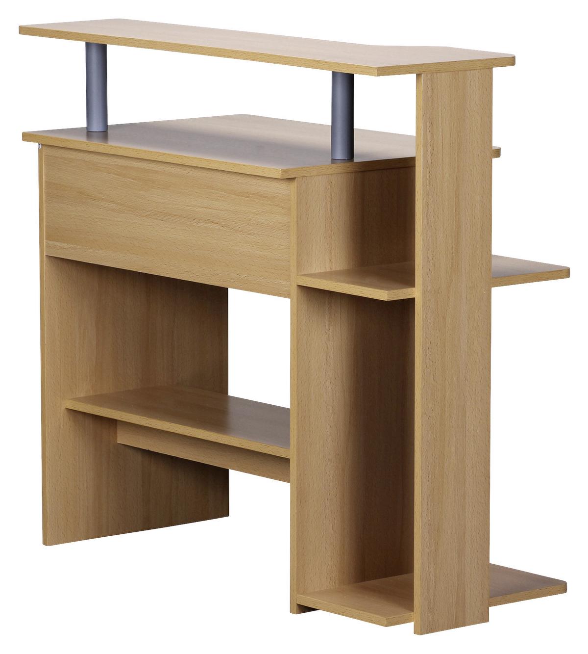 Računalniška Miza Computertisch - barve bukve, Konvencionalno, leseni material (48/94/90cm) - MID.YOU