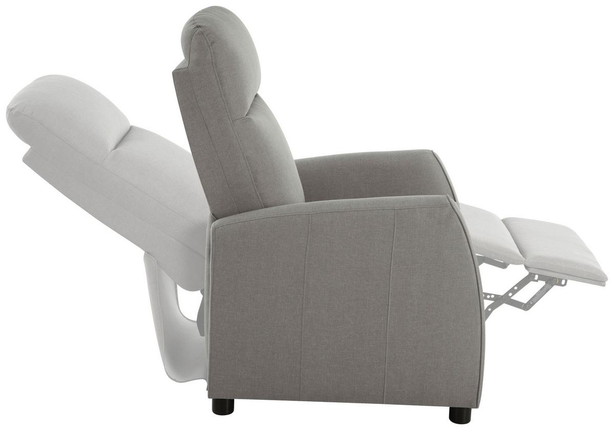 Relaks Fotelja Capri - siva/crna, Moderno, drvo/metal (70/105.5/84cm) - Mömax