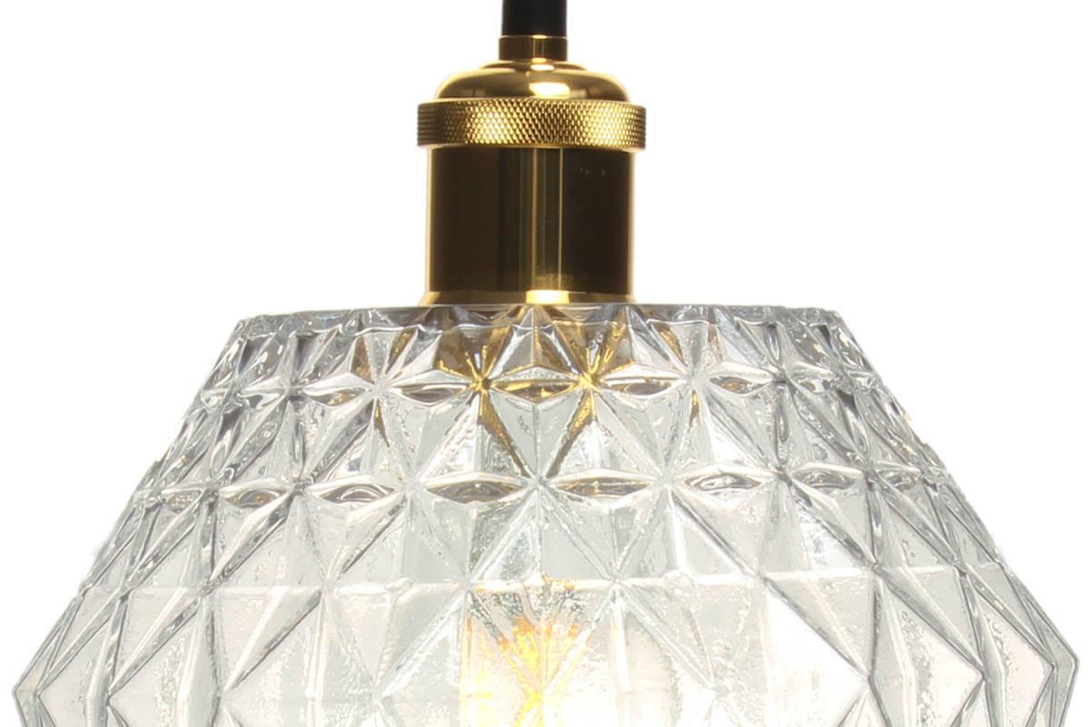 Hängeleuchte Hängelampe Lumi - Klar/Goldfarben, Trend, Glas (20/27/20cm) - Kayoom