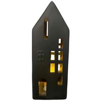 Dekohaus Luna Schwarz - Schwarz, KONVENTIONELL, Keramik (7,8/20,7/7,8cm) - Mömax