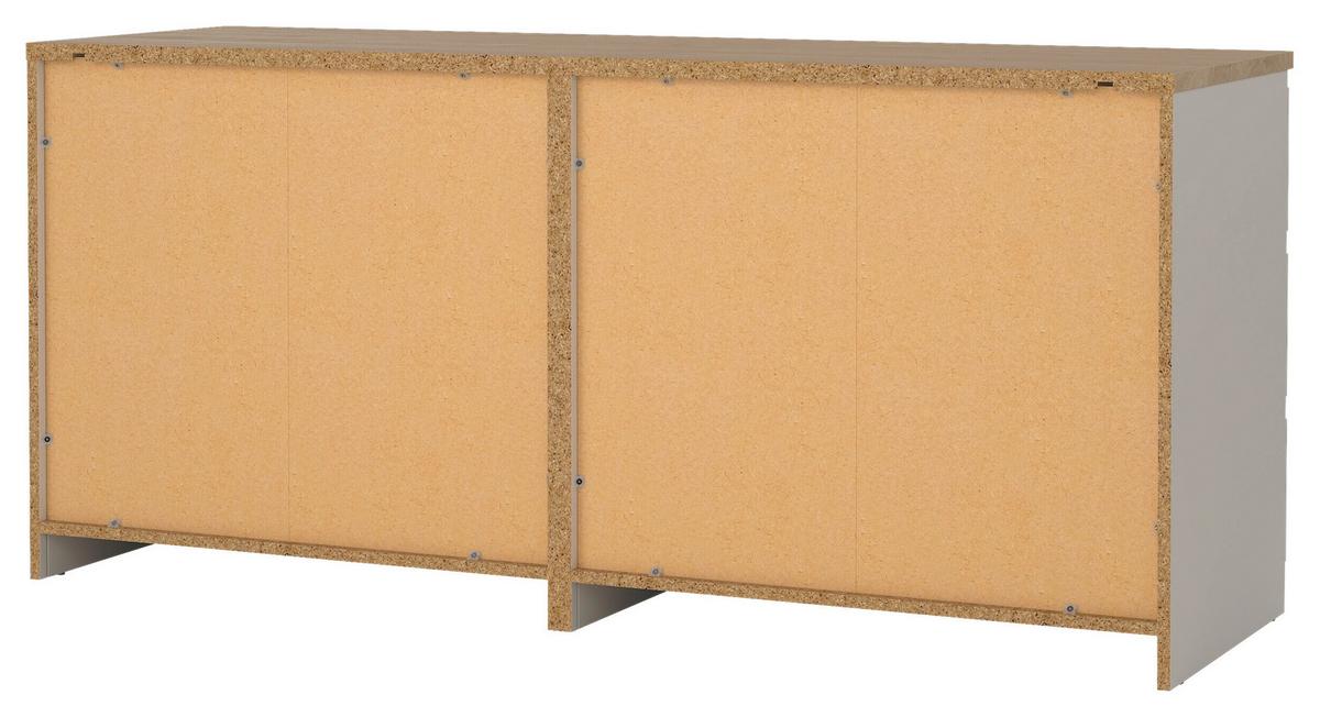 KOMODA SZEROKA NAIA - kolor dębowy/kaszmir, Basics, materiał drewnopochodny (153,8/70,1/50cm) - Boxxx