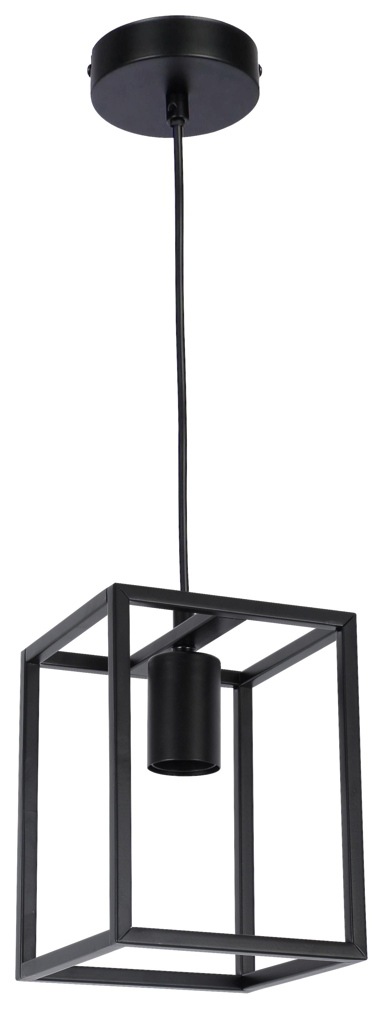 Viseča Svetilka Qaudri - črna, Konvencionalno, kovina (15/15/120cm) - Premium Living