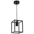 Lustră Quadri - negru, Konventionell, metal (15/15/120cm) - Premium Living Lustră Quadri - negru, Konventionell, metal (15/15/120cm) - Premium Living