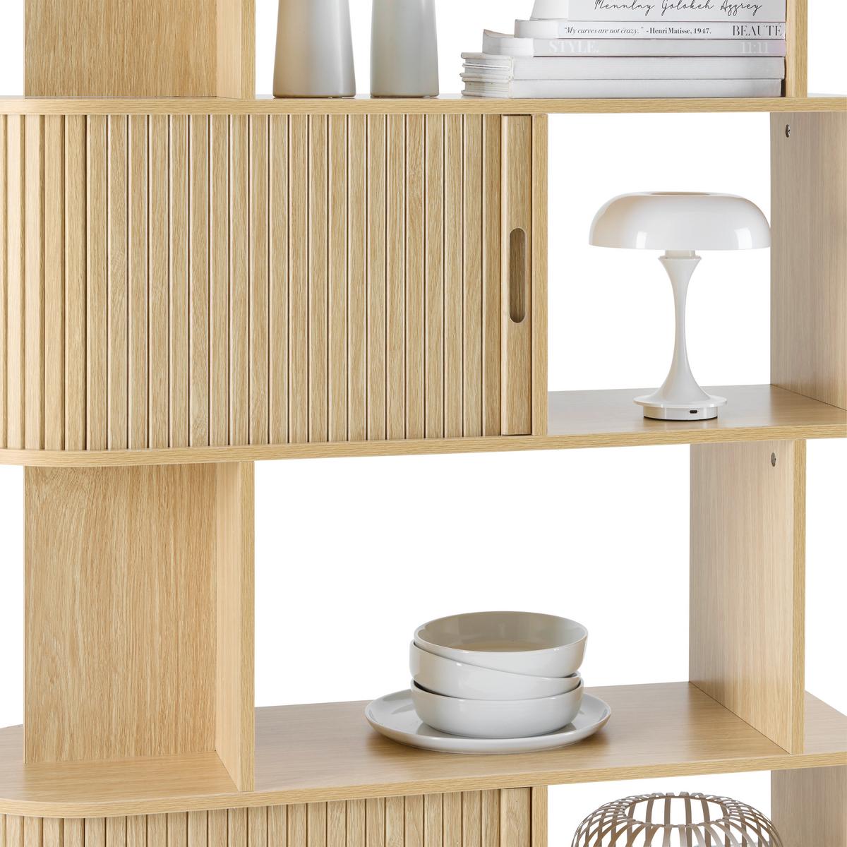 Etajeră SKANDY - culoare natur, Modern, lemn/material pe bază de lemn (100/156/35cm) - Modern Living