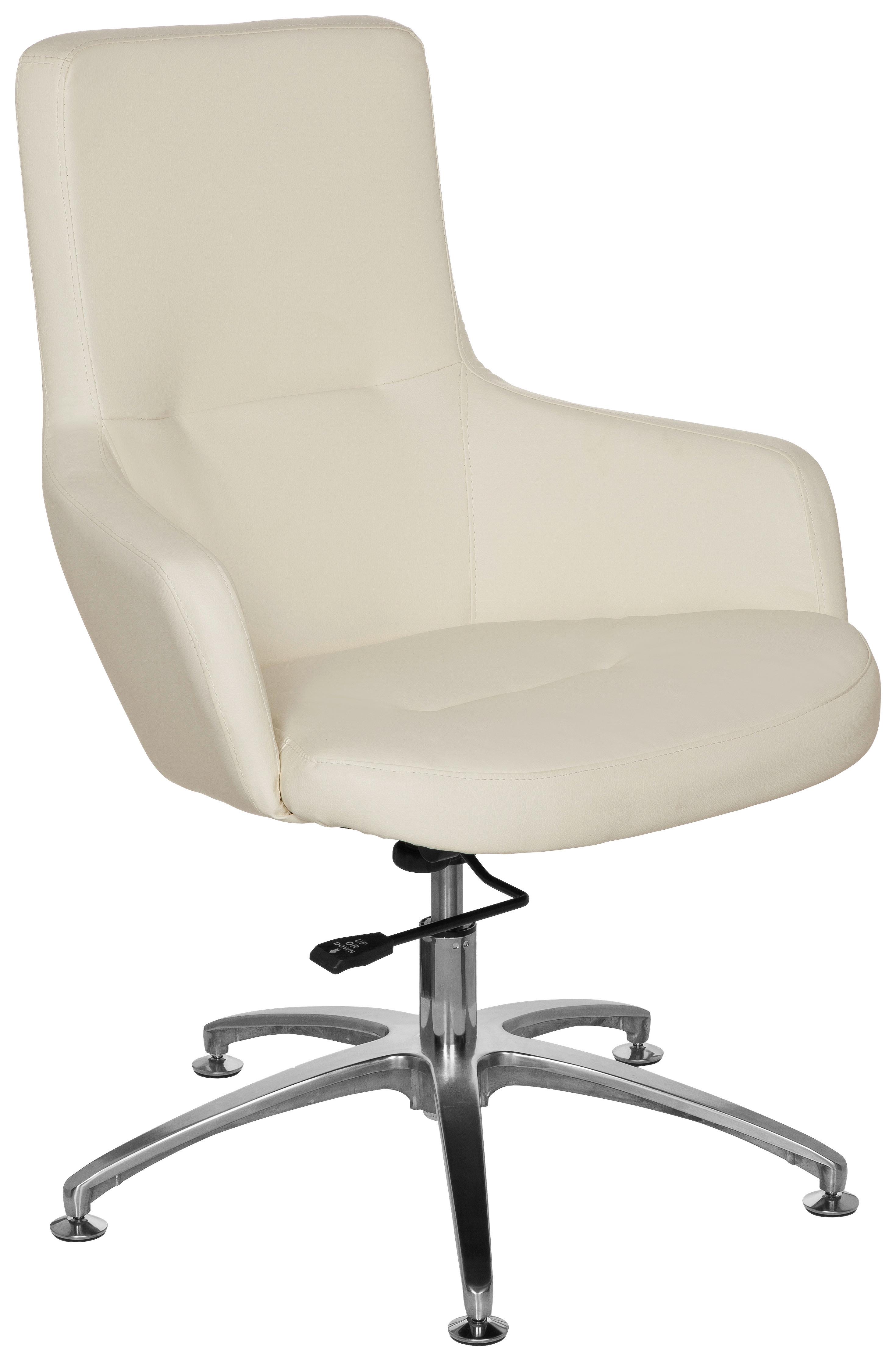 Konferenčni Stol Shake 300, Kremno Bela - barve kroma/krem barve, Moderno, kovina/tekstil (60/108/48cm) - MID.YOU