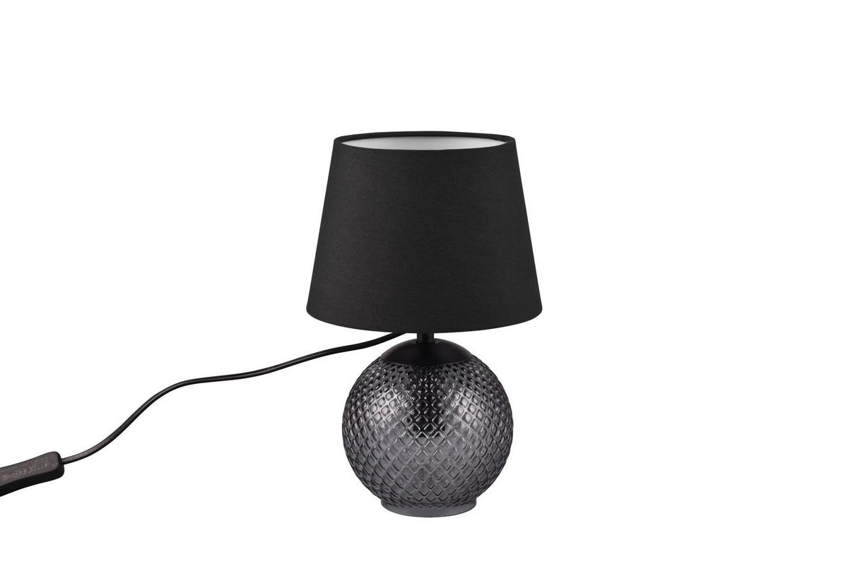 LAMPA STOŁOWA PASO DOBLE *SBN* - czarny, Basics, metal/tkanina (18/29cm) - Novel