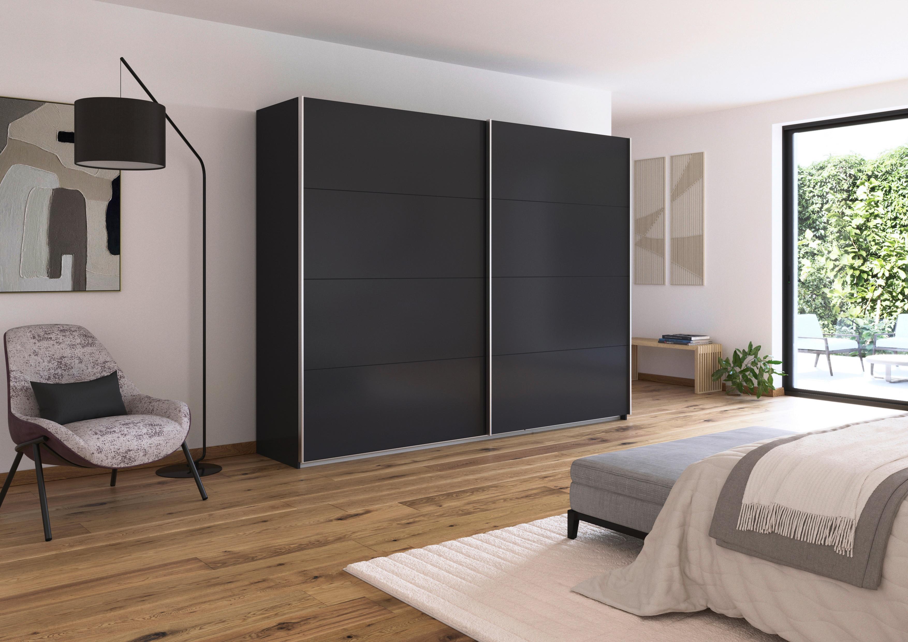 Ormar S Kliznim Vratima Feldkirch - antracit/boje aluminija, Moderno, drvni materijal/metal (271/210/62cm)