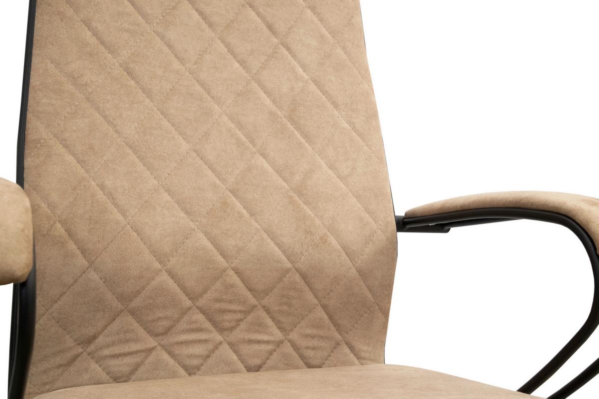 Chefsessel Zora II Comfort in Beige - Beige/Messingfarben, Modern, Textil/Metall (68/124-134/71cm) - Premium Living