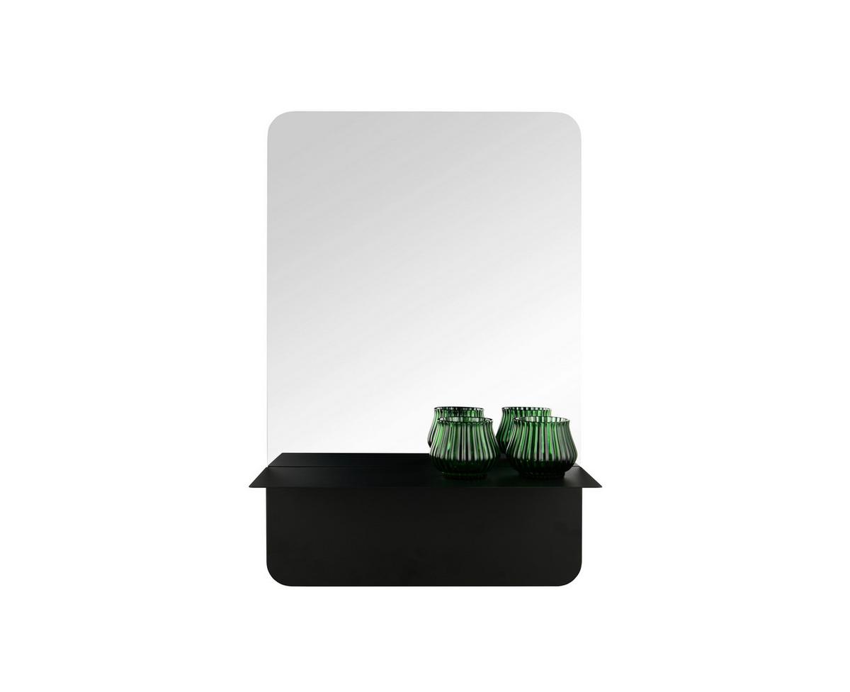 Wandspiegel Maren Schwarz Ca. 40x60x15,5cm - Schwarz, Modern, Glas/Metall (40/60/15,5cm) - Mömax
