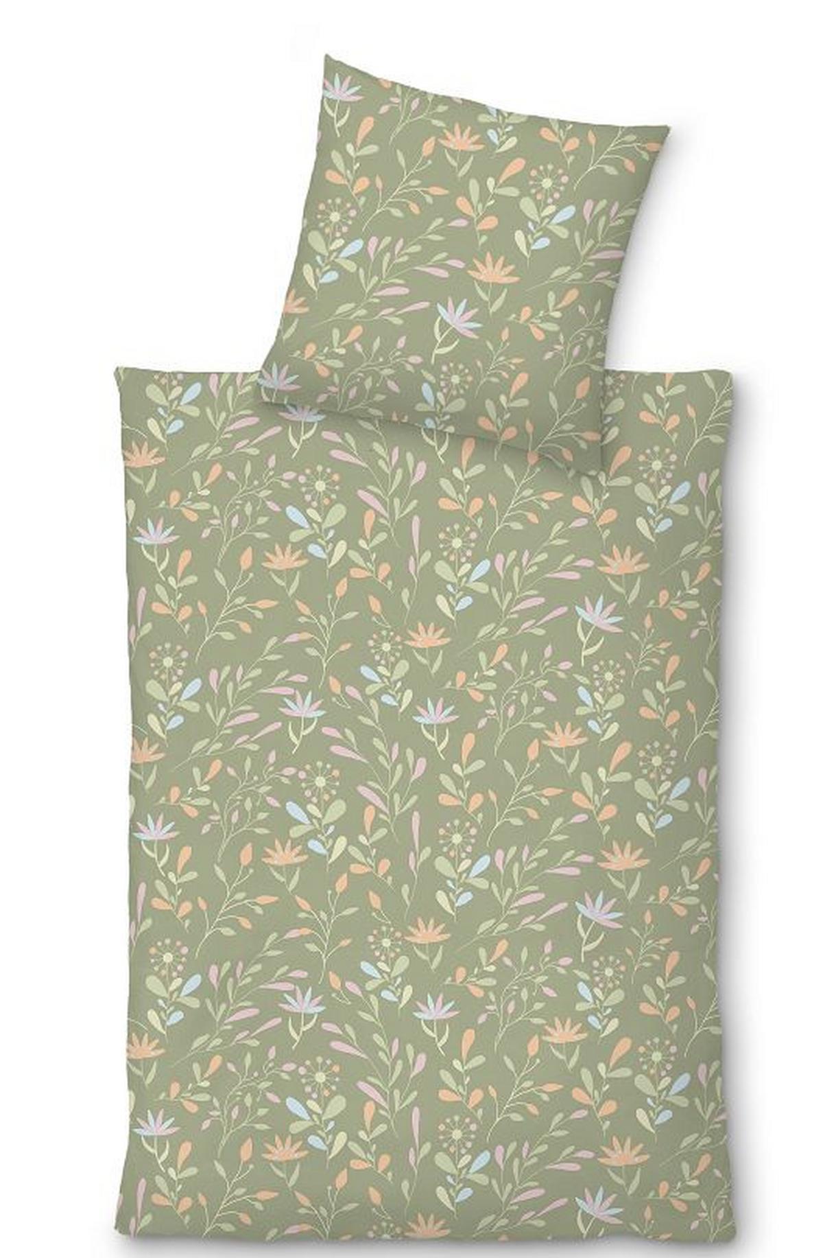 Lenjerie de pat Marina cca. 200x220/2x50x70 cm - verde, Konventionell, textil (200/220cm) - Mömax