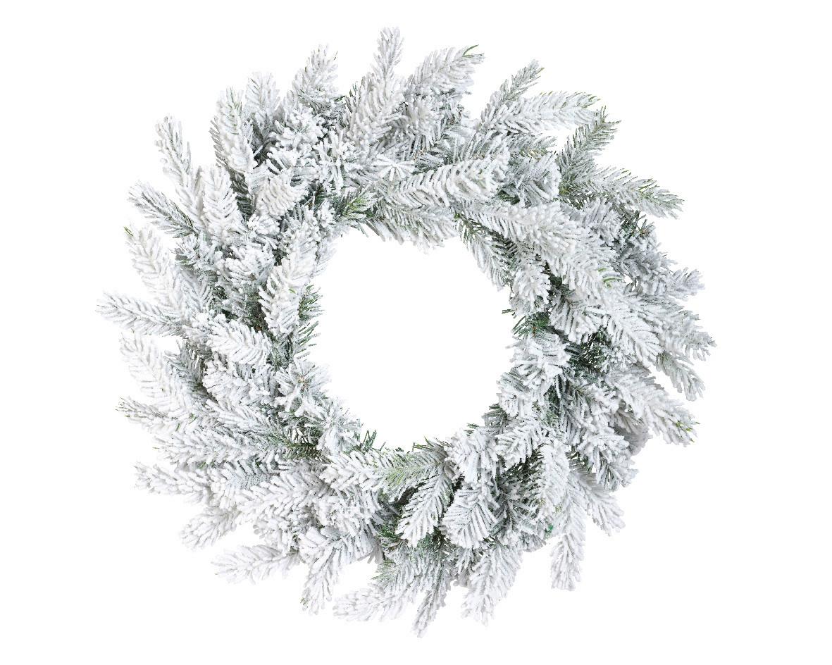 Coroană Grandis cca. 50 cm - alb/verde, Konventionell, plastic/metal (50/8cm) - Mömax