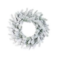 Coroană Grandis cca. 50 cm - alb/verde, Konventionell, plastic/metal (50/8cm) - Mömax