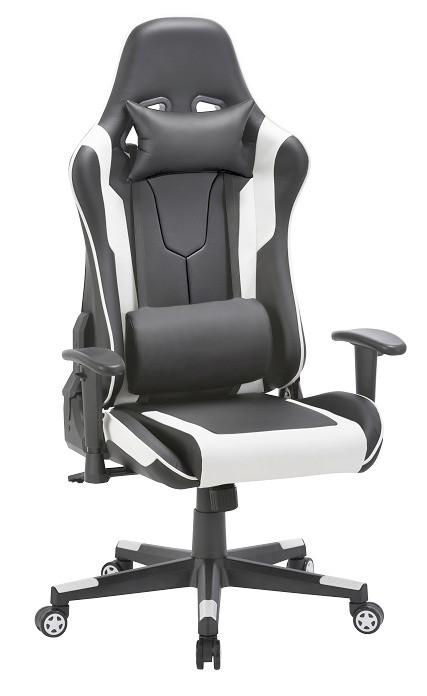 Drehstuhl Ziva Schwarz/Weiß - Schwarz/Weiß, MODERN, Kunststoff/Textil (69,5/120-130/66cm) - Mömax