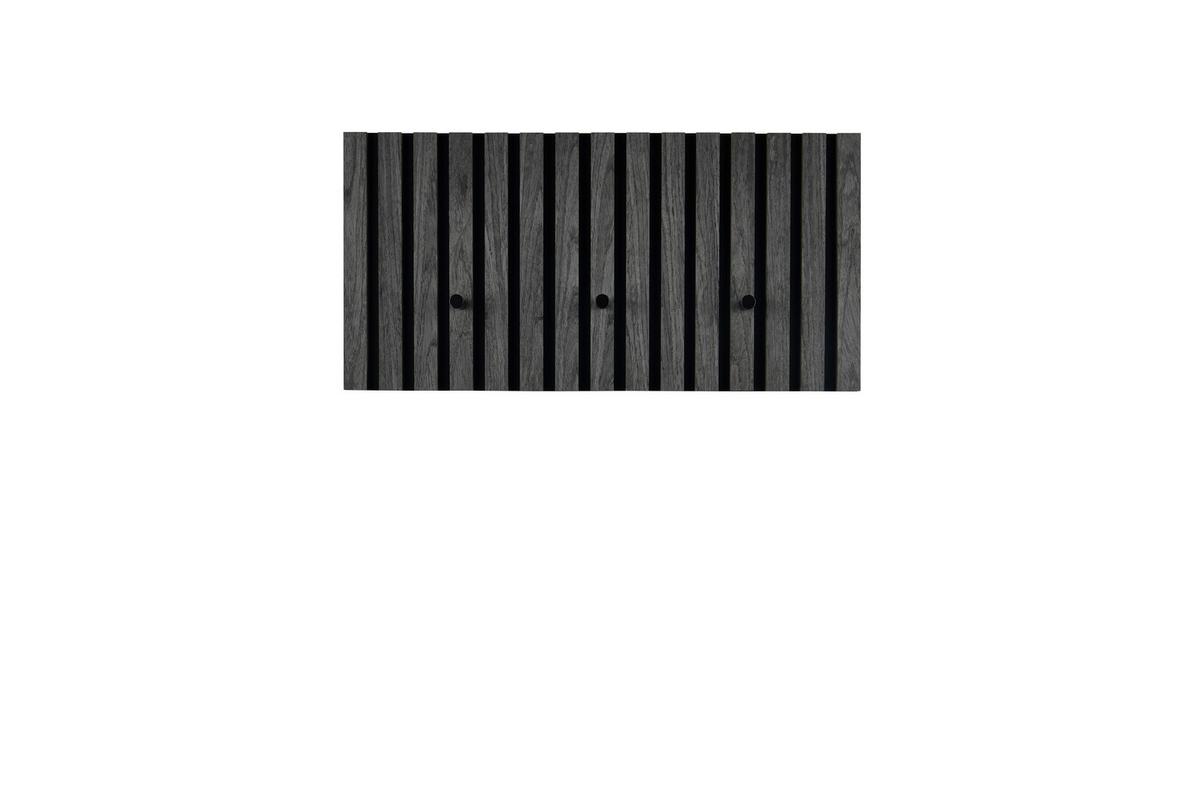 Garderobenleiste Grace Schwarz - Schwarz, MODERN, Holzwerkstoff/Textil (60/30/7cm) - Mömax