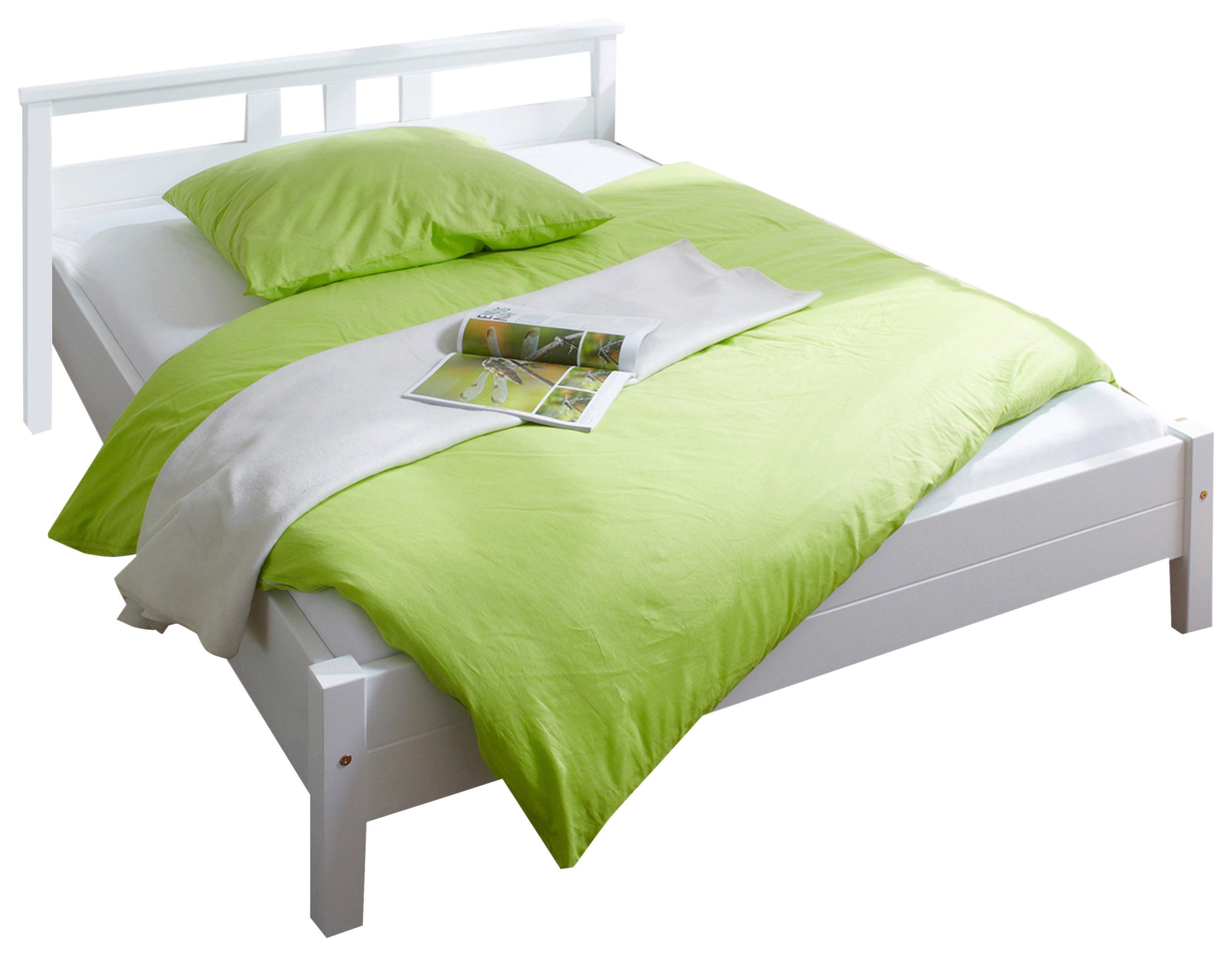 Bett Merci ca. 140x200 cm Kiefer Weiß - Weiß, KONVENTIONELL, Holz (140/200cm) - MID.YOU