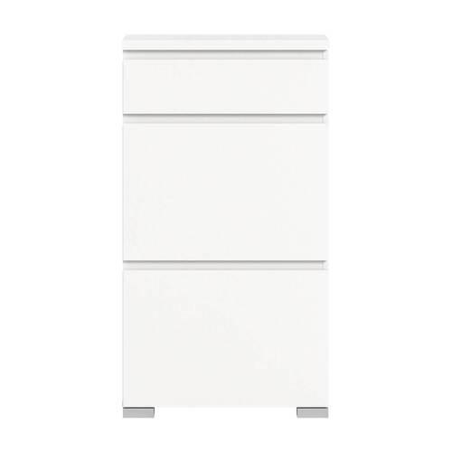 Schuhschrank Shoelove Weiß - Silberfarben/Weiß, MODERN, Holzwerkstoff (60/109/27cm)