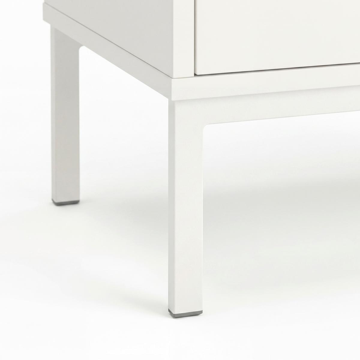 Sideboard Amber Weiß MDF/Eisen - Weiß, MODERN, Holzwerkstoff/Metall (120/80/40cm) - Bessagi Home