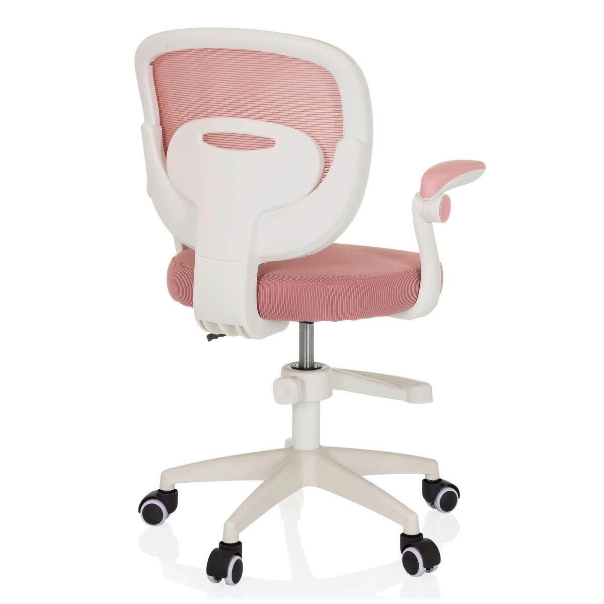 Mladinski Vrtljivi Stol Kiddy Smart, Roza - roza/bela, Moderno, umetna masa/tekstil (61/84-97/55cm) - MID.YOU