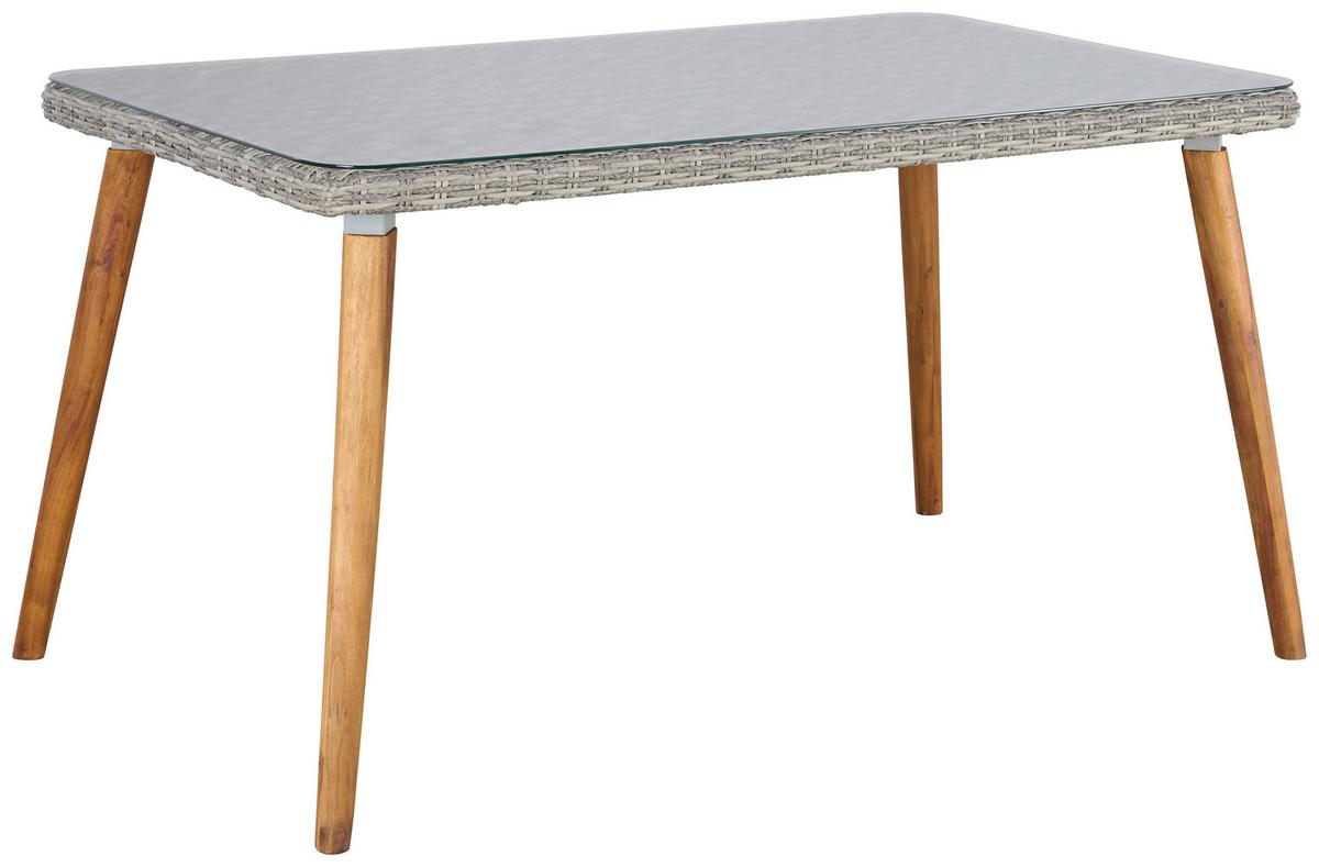 Vrtna Garnitura Oslo, Siva, Barva Akacije, 7-Delno - siva/barve akacije, Moderno, kovina/umetna masa - Beldano