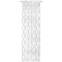 Fertigvorhang Orie in Grau/Weiß ca. 135x255cm - Grau, Modern, Textil (135/255cm) - Modern Living