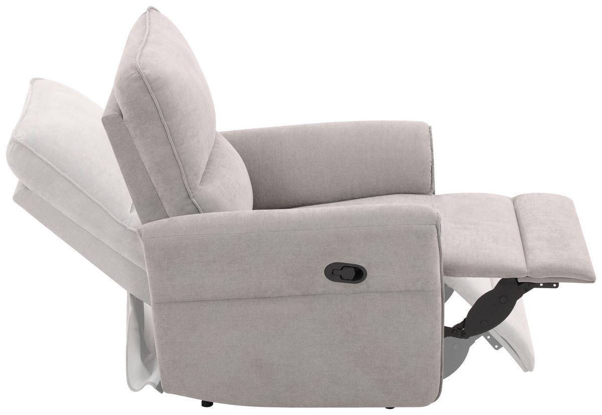 Počivalnik Redon, Siva - siva/črna, Basics, kovina/umetna masa (85/103/92cm) - Livetastic