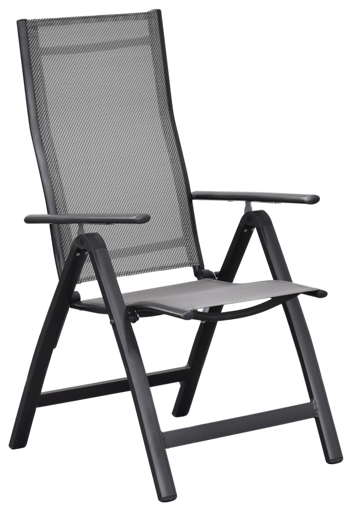 Vrtni Set Carrara, 5-Delni - siva/barve grafita, Moderno, kovina/tekstil - Gardenson