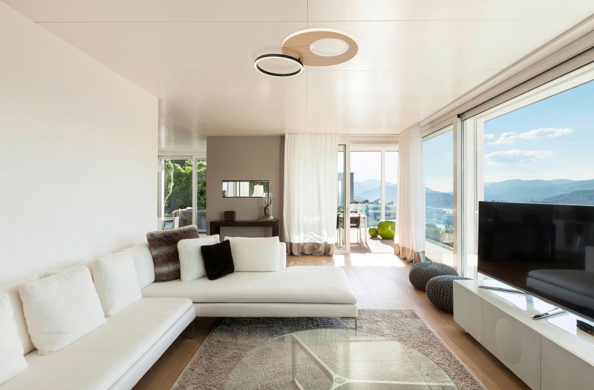 Stropna Led-svetilka Forsi, S Sijalko - črna/bela, Design, kovina/umetna masa (61,2/40/10,5cm) - Globo