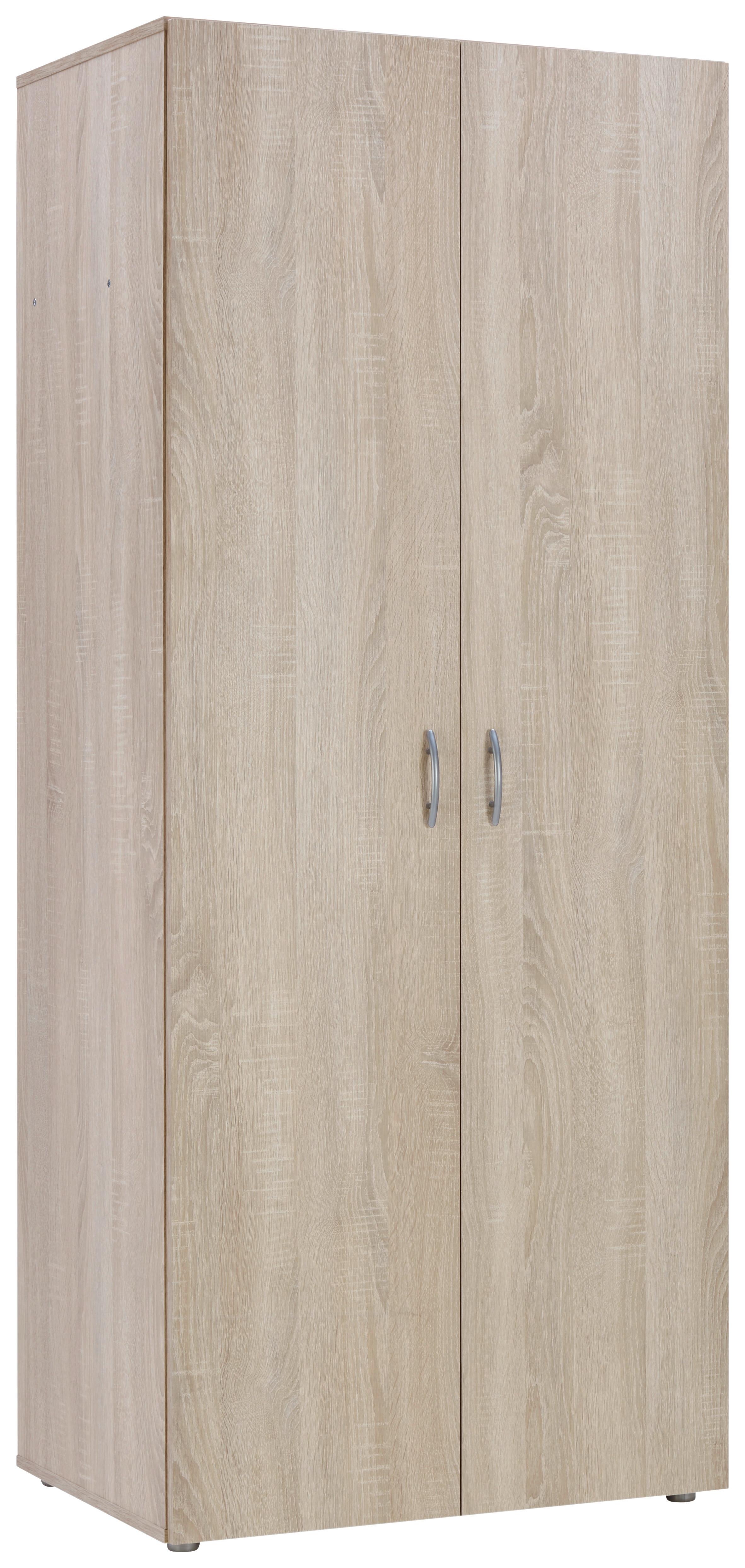Kleiderschrank Basic in Sonom Eiche - Grau/Sonoma Eiche, Konventionell, Holzwerkstoff/Kunststoff (74/179/52cm) - Based