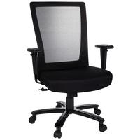 Drehstuhl XXL Extender Schwarz - Chromfarben/Schwarz, MODERN, Kunststoff/Textil (72/120/65cm) - MID.YOU