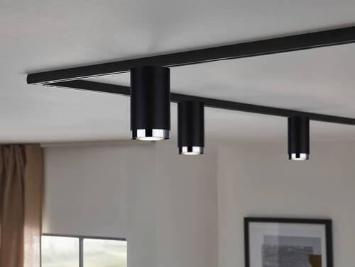 Schienensystem-Strahler Urail Spot Tube max. 10 Watt - Chromfarben/Schwarz, Design, Kunststoff/Metall (11.2cm) - Paulmann