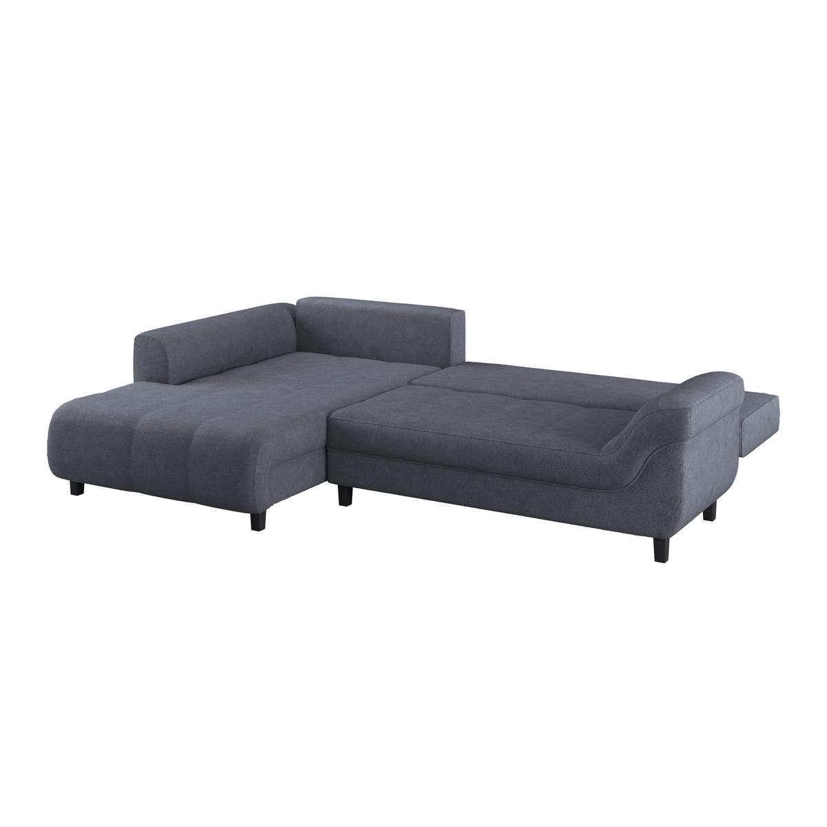Kutna Garnitura Mendoza - crna/antracit, Design, tekstil/drvo (197/309cm) - Modern Living