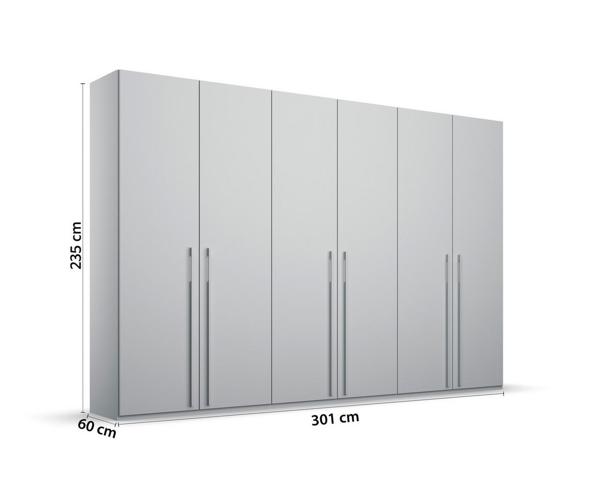 Omara S Klasičnimi Vrati Skat Pure, Siva - siva, Trend, kovina/leseni material (301/235/60cm) - Novel