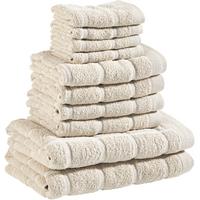 ZESTAW RĘCZNIKÓW FROTTE CHECK - greige, tkanina - Esposa