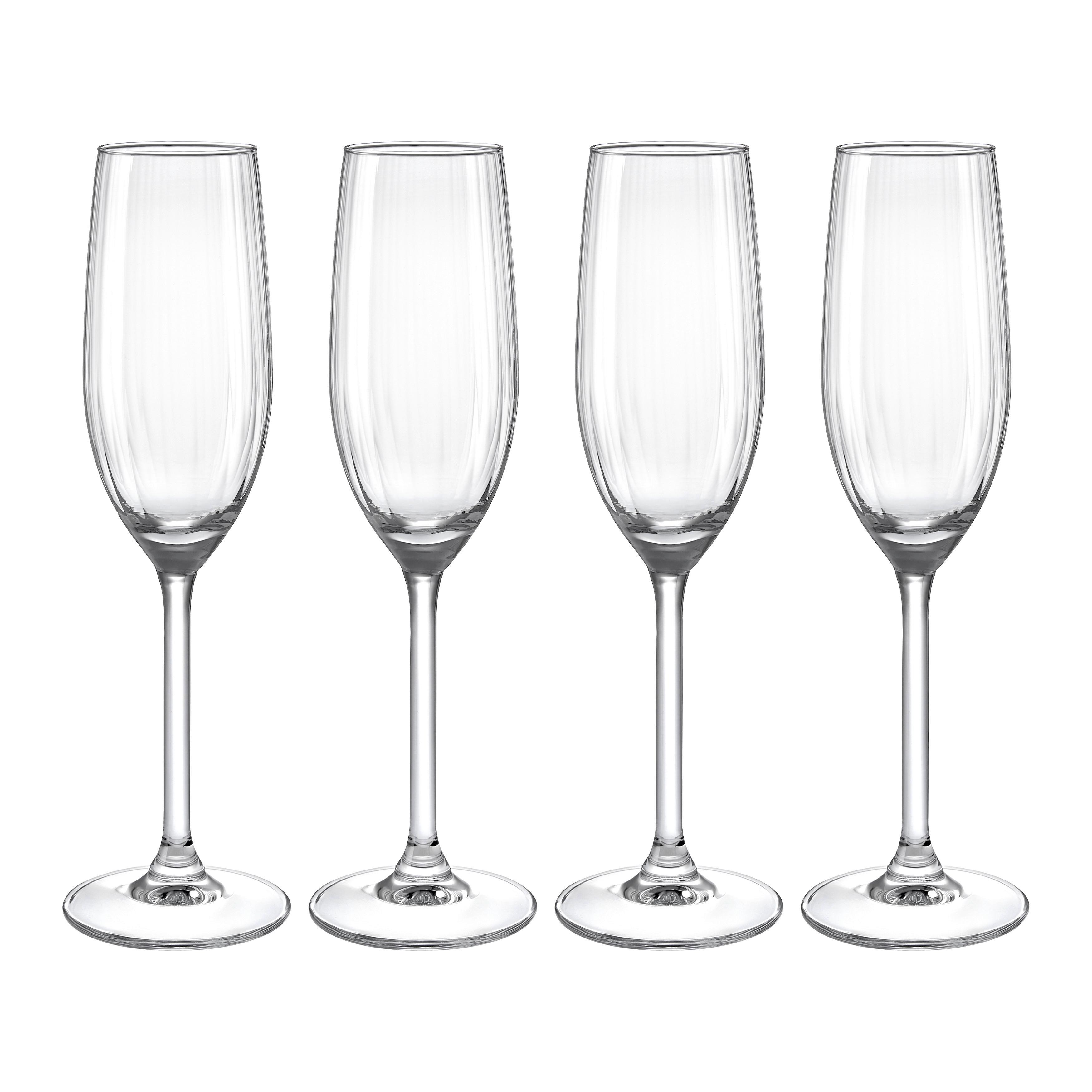 SET MOUSSERANDE VINGLAS ROSEMARY - CHAMPAGNE - klar, Modern, glas - Mömax