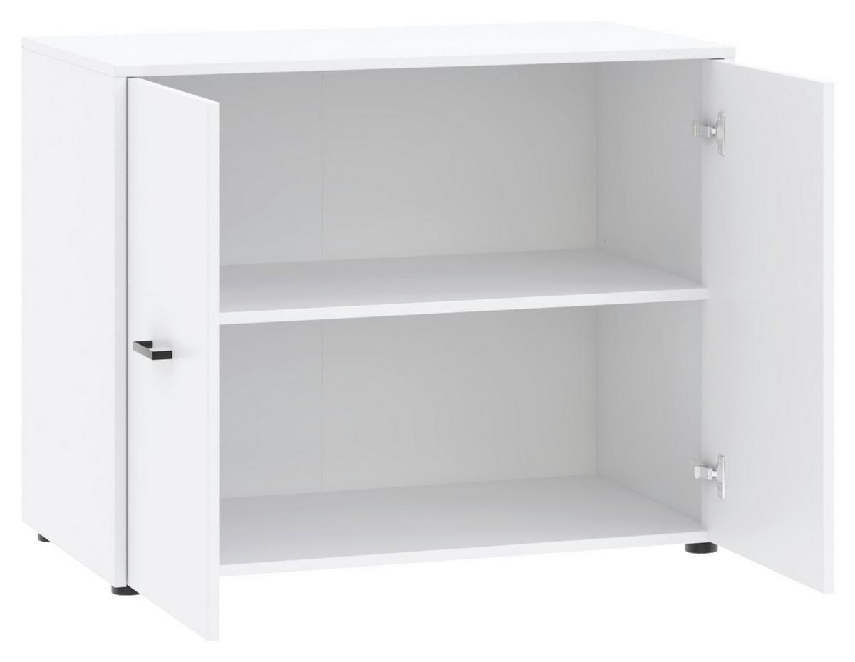 Unterbauschrank Kivo Weiß - Schwarz/Weiß, MODERN, Holzwerkstoff/Kunststoff (90/69,8/52,1cm) - Based