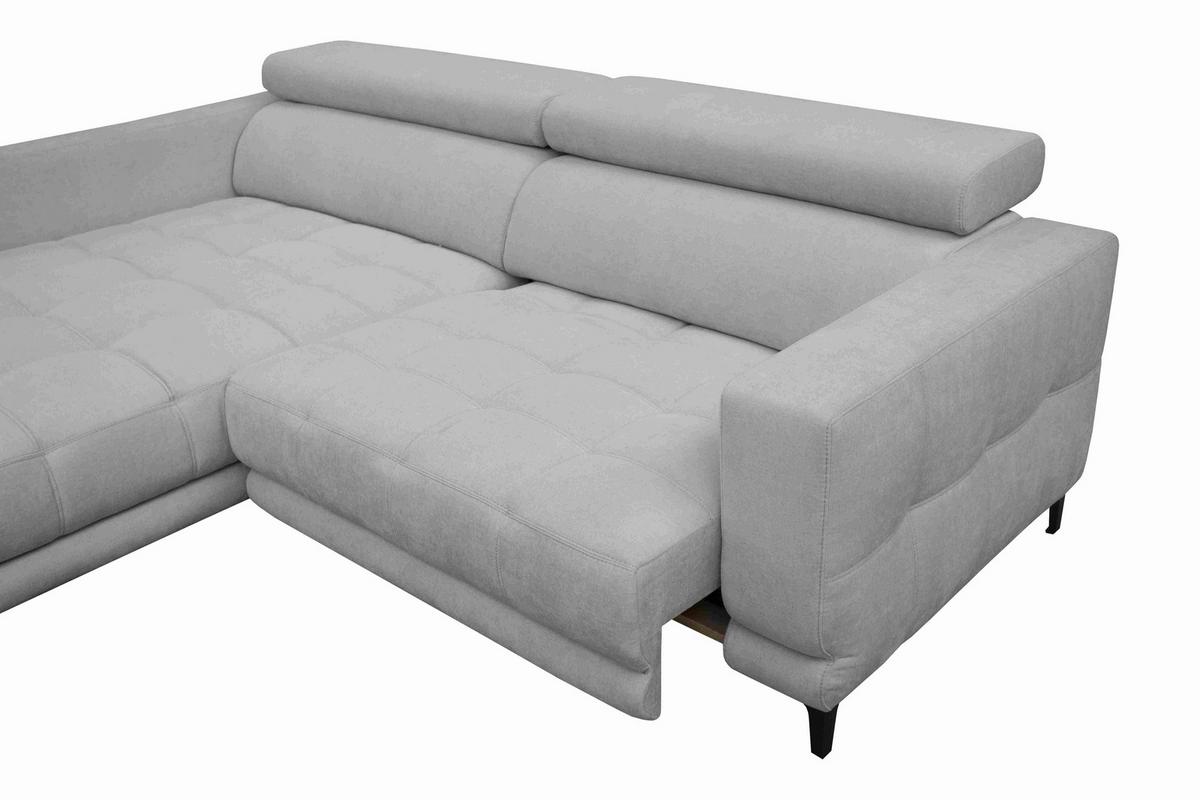 Sarokkanapé Aspen - szürke, Konventionell, faalapú anyag/textil (192/264cm)