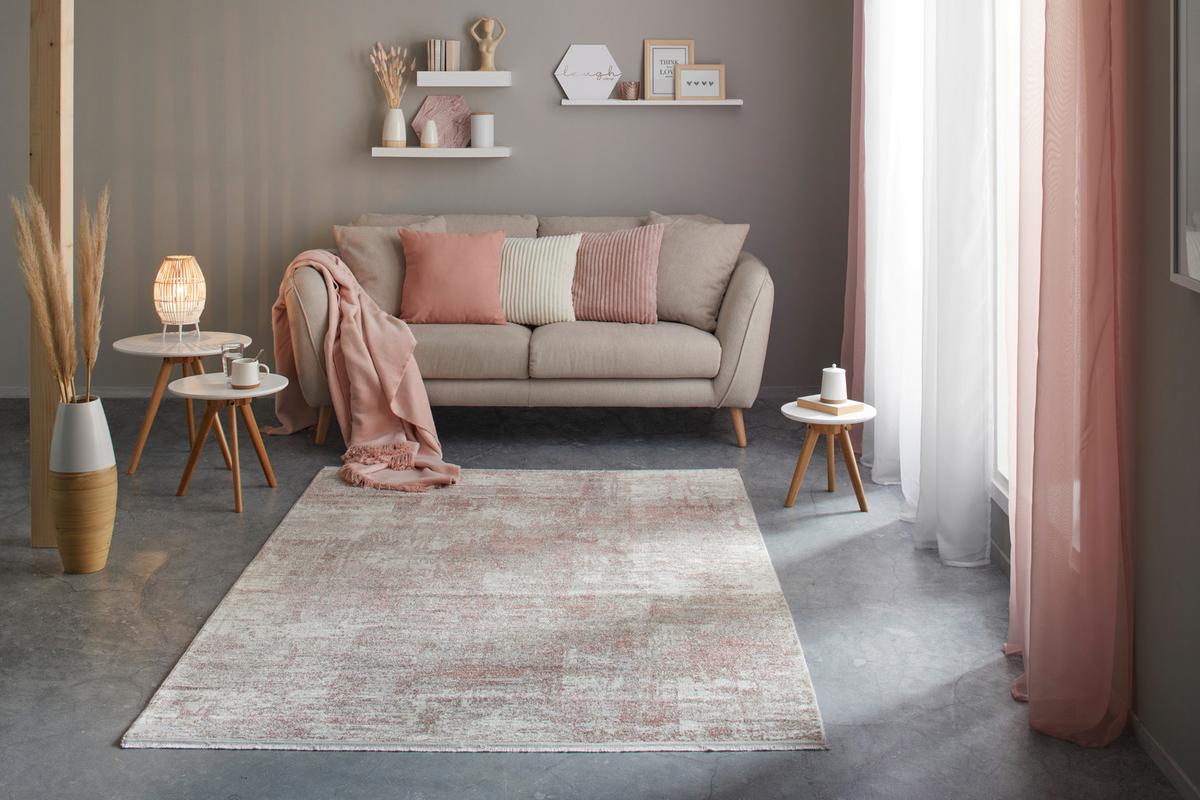 Tkana Preproga Malik 3 -Akt- - pink/krem barve, Moderno, tekstil (160/230cm) - Mömax