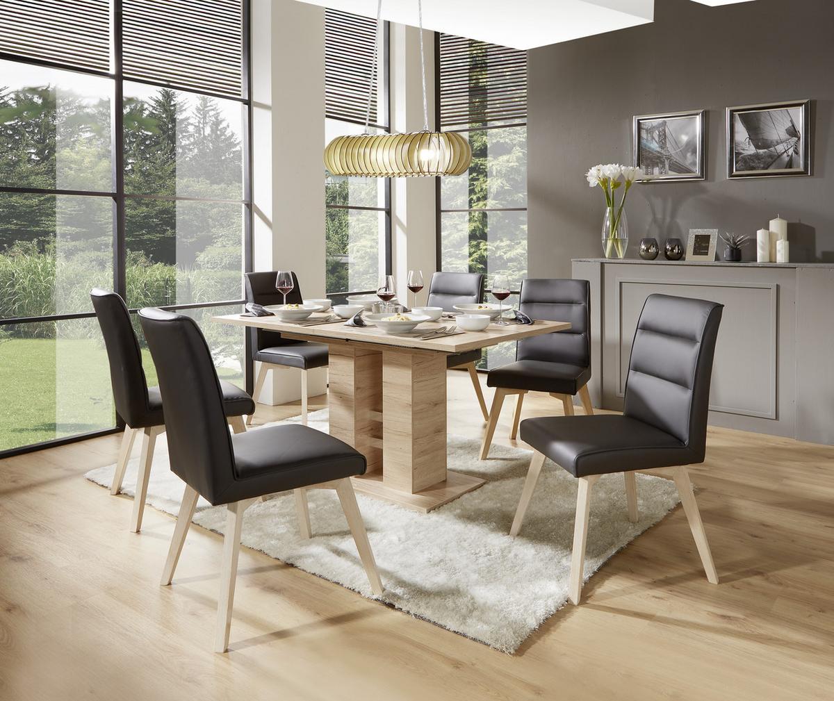 Raztegljiva Miza Helena, Barva Hrasta, 140-220 X 90 Cm - barve hrasta, Konvencionalno, leseni material (140-220/76/90cm) - Mömax